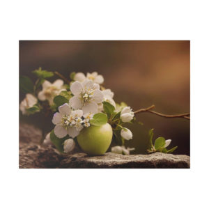 Apple Blossoms on Matte Canvas, Stretched, 0.75"